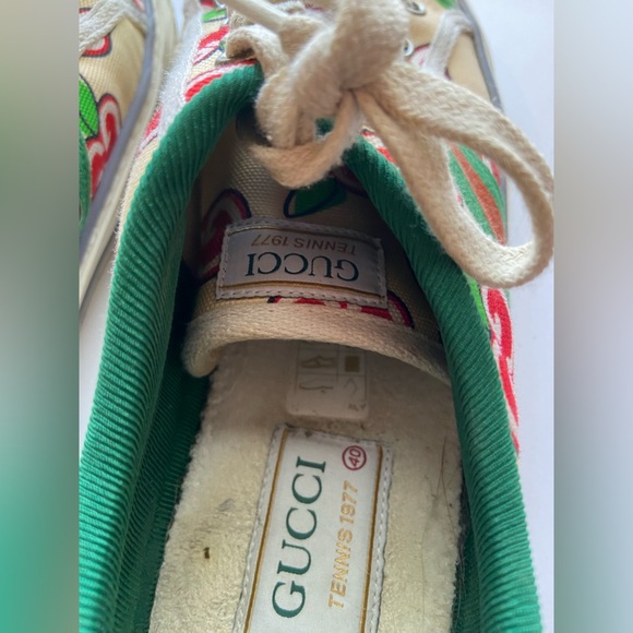 Gucci Tennis 1977 GG Apple Print Trainer Sneakers Size 10 / IT 40 - Picture 7 of 12